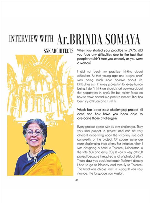 Interview with Brinda Somaya in Render 18 Magazine